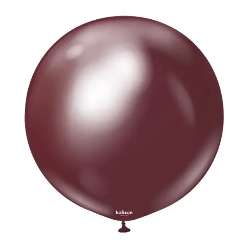Balonek chromový vínový, Mirror Burgundy 90 cm/36"