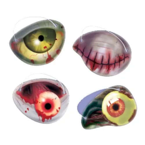 Papírové oční pásky Zombie – 12 ks, 6,5 x 4,5 cm