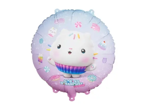 Fóliový balonek dortík Cakey – Gábinin kouzelný domek ve filmu, 45 cm