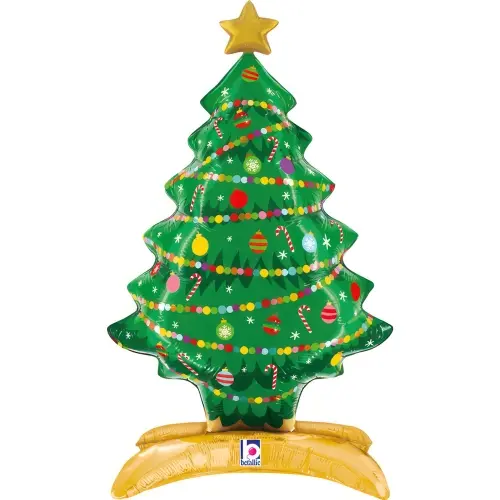 Foliový balonek stojící vánoční stromeček 81 cm