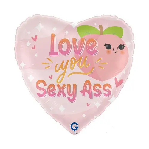 Fóliový balonek srdce Love You Sexy Ass 45 cm