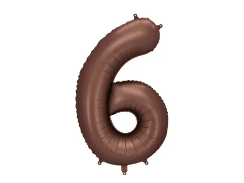 Foliová číslice Saténová hnědá, Mocha 6 - 86 cm