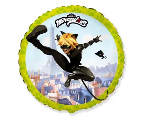 Fóliový balonek Miraculous Cat Noir 45 cm