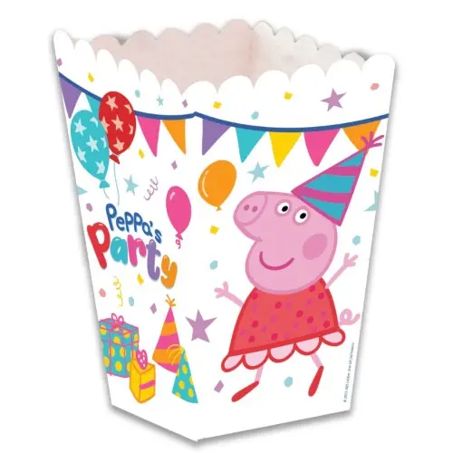 Krabičky na popcorn Peppa Pig – 12 ks