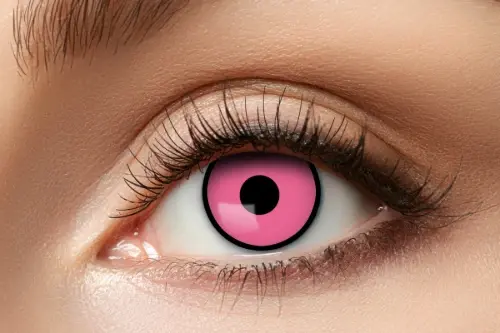 Barevné kontaktní čočky Pink Manson, 3měsíční, 1 pár
