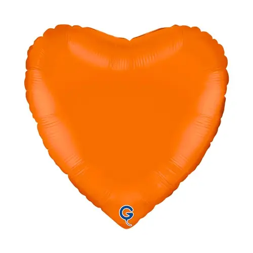 Fóliový balonek srdce oranžové - Matte Orange 45 cm/18"