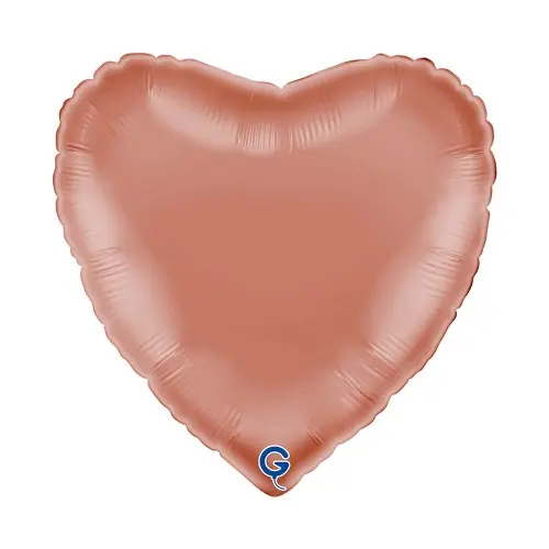 Fóliový balonek srdce rose gold - Rose Gold 45 cm/18"