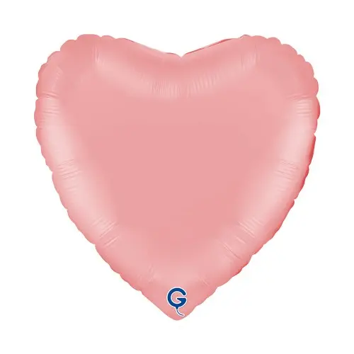 Fóliový balonek srdce růžové - Matte Pink 45 cm/18"