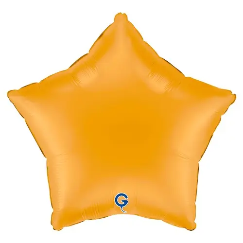 Fóliový balonek hvězda žlutá - Matte Mustard 45 cm/18"