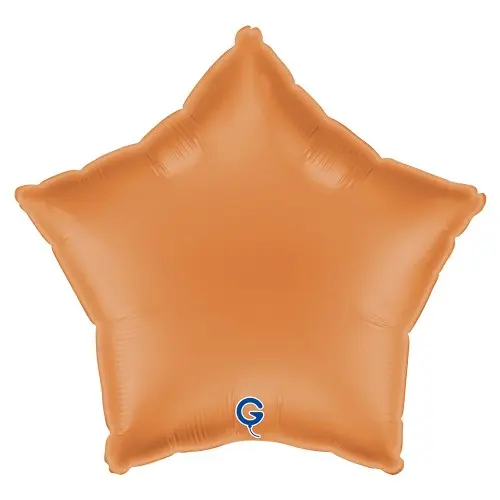 Fóliový balonek hvězda karamelová - Satin Caramel 45 cm/18"