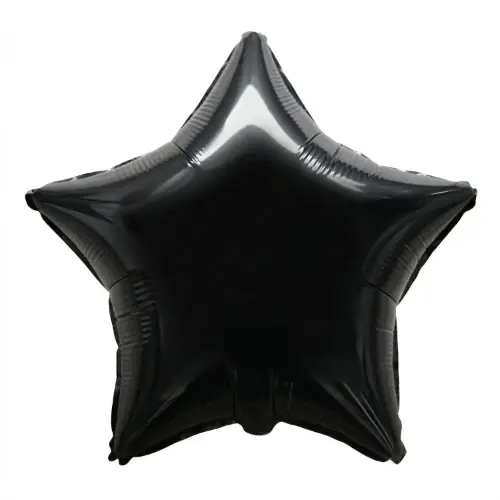 Fóliový balonek hvězda černá 46 cm – nebalené