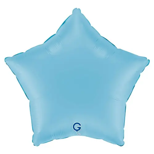 Fóliový balonek hvězda modrá - Matte Blue 45 cm/18"