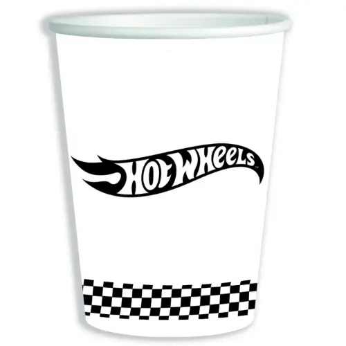 Papírové kelímky Hot Wheels Racing 250 ml, 8 ks