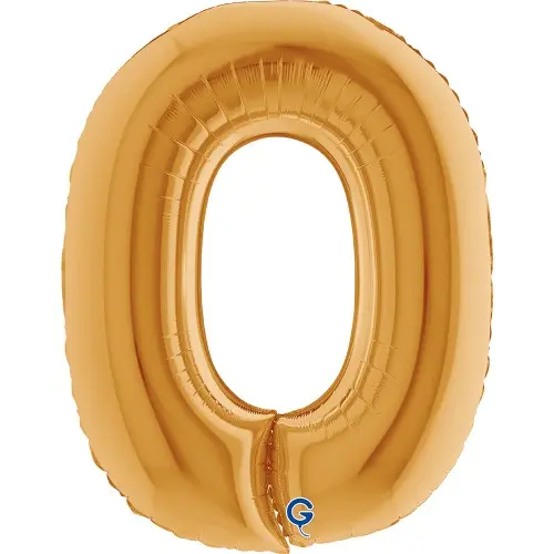 Fóliové písmeno O zlaté – 102 cm