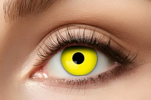 Barevné kontaktní čočky Yellow Crow Eye, 3měsíční, 1 pár