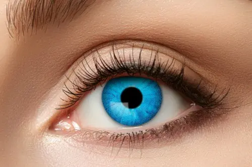 Barevné kontaktní čočky Electro Blue, 3měsíční, 1 pár