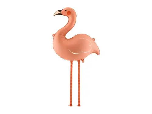 Fóliový balonek chodící plameňák korálový 67 cm