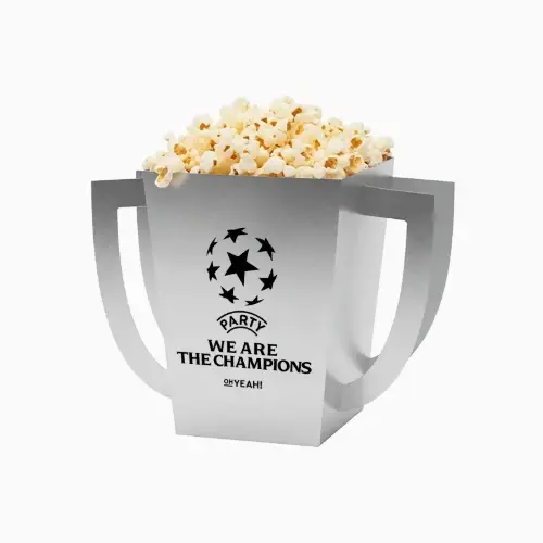 Krabičky na popcorn Fotbal – We Are The Champions, 12,5 cm, 6 ks