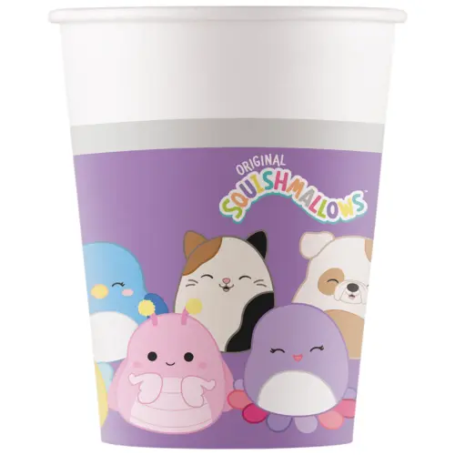 Papírové kelímky Squishmallows 200 ml, 8 ks