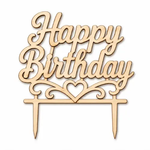 Dekorace na dort - Happy Birthday 13 x 14 cm, Godan