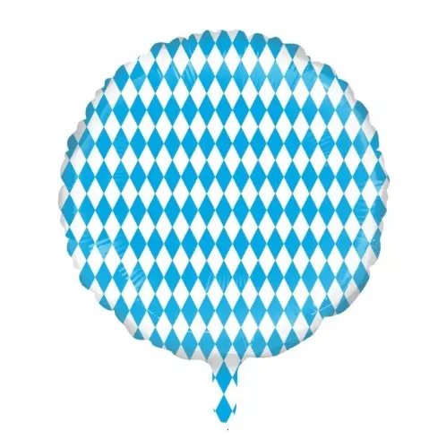 Fóliový balonek Oktoberfest Bavaria s bavorským vzorem 45 cm