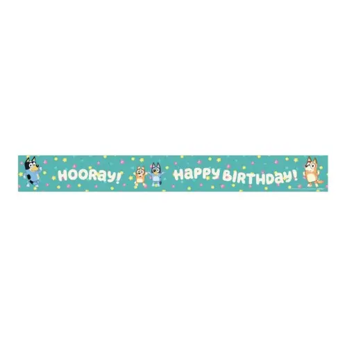 Narozeninový banner Bluey Hooray! Happy Birthday – 1,8 m