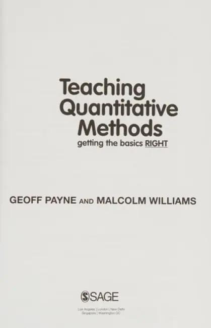 Teaching Quantitative Methods