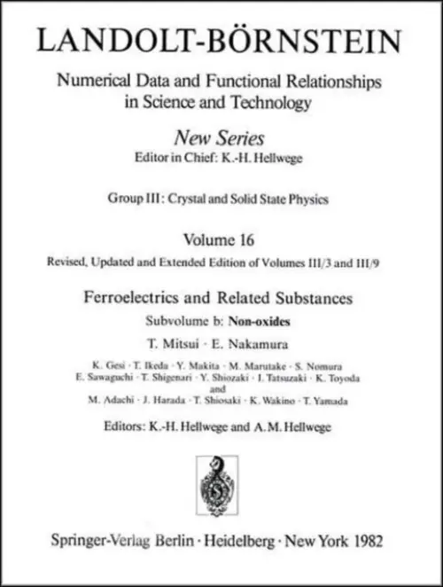 Non-oxides / Nicht-Oxide - Mitsui, T. a Nakamura, E. a Gesi, K. a Ikeda, T. a Makita, Y. a Marutake, M. a Nomura, S. a Sawaguchi, B. a Shigenari, T. a Shiozaki, Y.