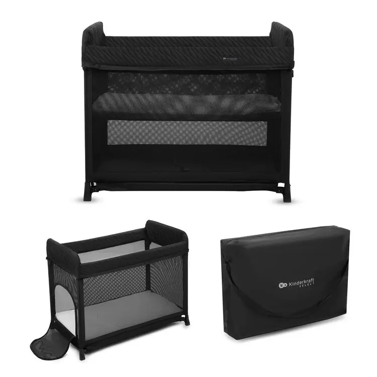 KINDERKRAFT SELECT Postieľka cestovná Moon Dream Black - KINDERKRAFT SELECT