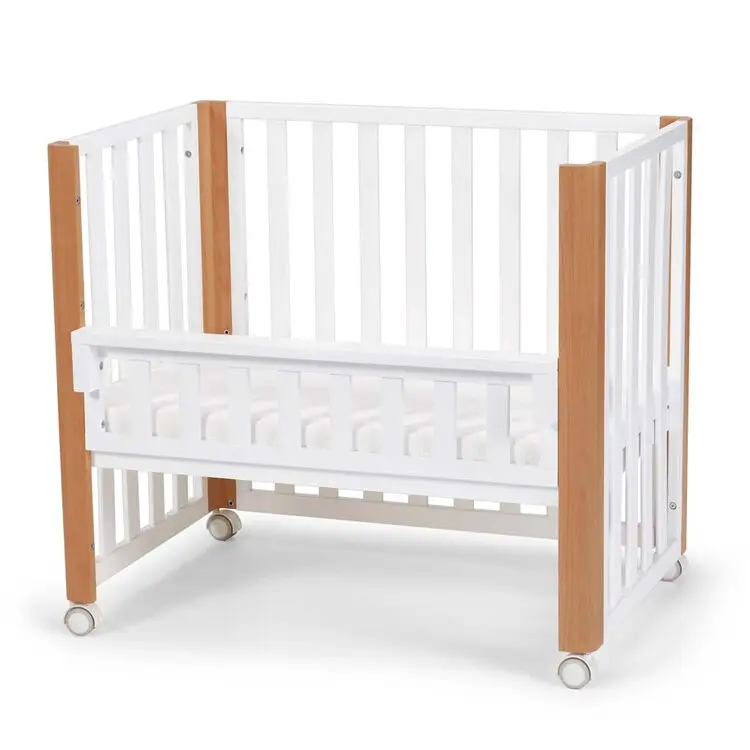 Kinderkraft dřevěná KOYA s funkcí ohrádky plus matrací white