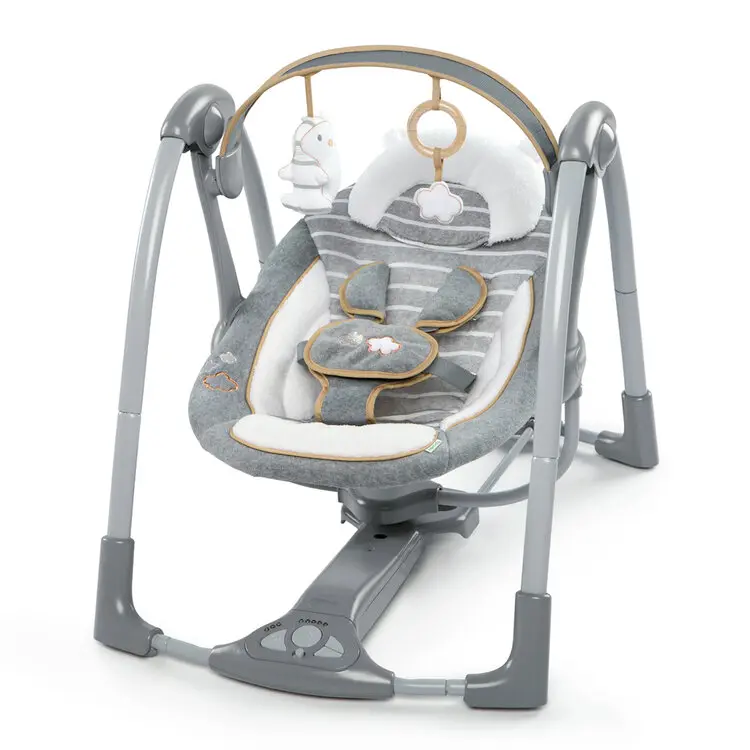 INGENUITY Houpačka konvertibilní cestovní s melodií Bella Teddy™ 0m+ do 9kg