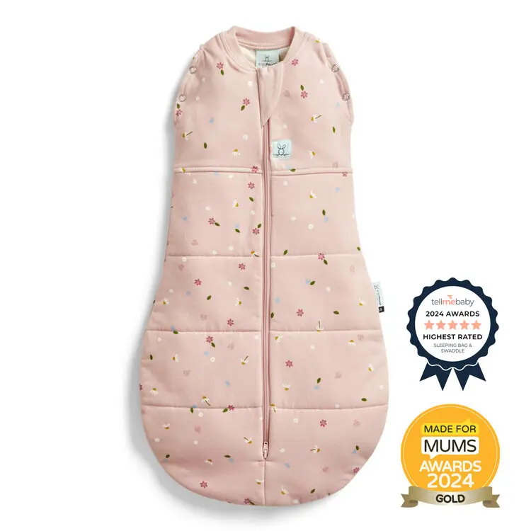 ERGOPOUCH Zavinovačka a pytel na spaní 2v1 Cocoon Daisies 6-12m, 8-10kg, 2,5tog