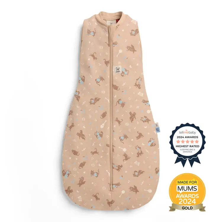 ERGOPOUCH Zavinovačka a pytel na spaní 2v1 Cocoon Melody 3-6m, 6-8kg, 0,2tog