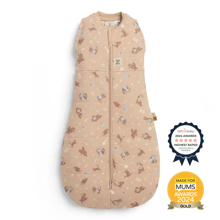 ERGOPOUCH Zavinovačka a pytel na spaní 2v1 Cocoon Melody 3-6m, 6-8kg, 2,5tog
