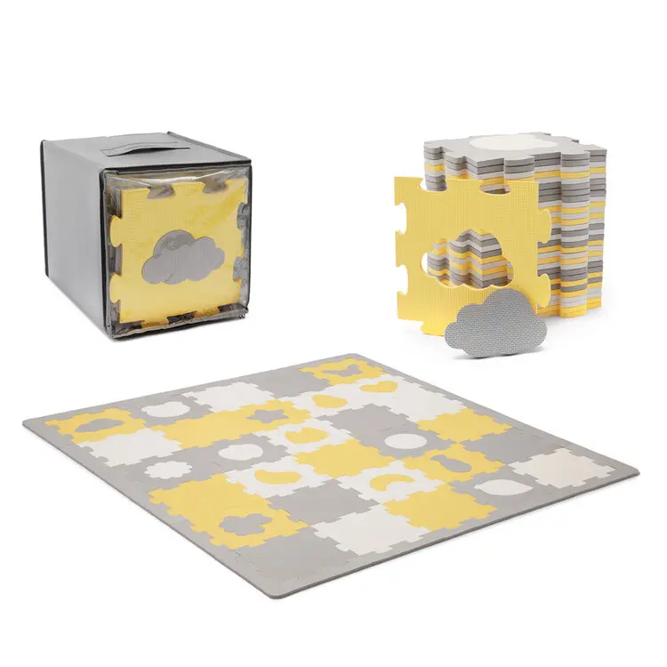 KINDERKRAFT Podložka pěnová puzzle Luno Shapes 185 x 165 cm