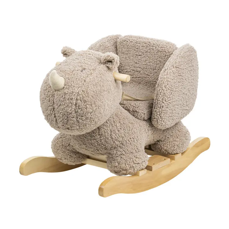 Nattou Houpačka Teddy plyš nosorožec taupe 10m+ - NATTOU Houpačka Teddy plyš nosorožec taupe 10m+
