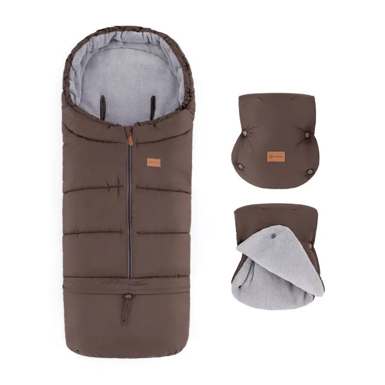 PETITE&MARS Set zimní fusak Jibot + rukavice Jasie - Dark Walnut
