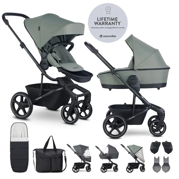 EASYWALKER Set XXL kočárek kombinovaný Harvey5 Agave Green s příslušenstvím