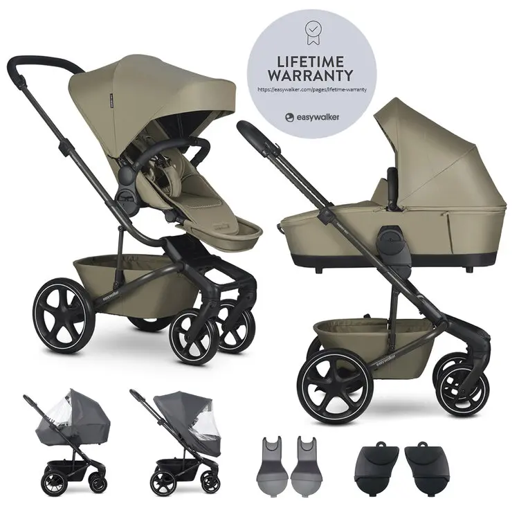 EASYWALKER Set XL kočárek kombinovaný Harvey NXT s příslušenstvím Moss Green