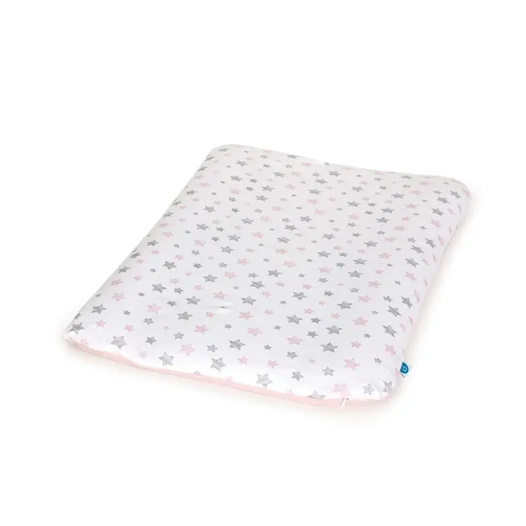 CEBA BABY Potah na měkkou přebalovací podložku (50x70) 2 ks Grey Stars+Pink Stars