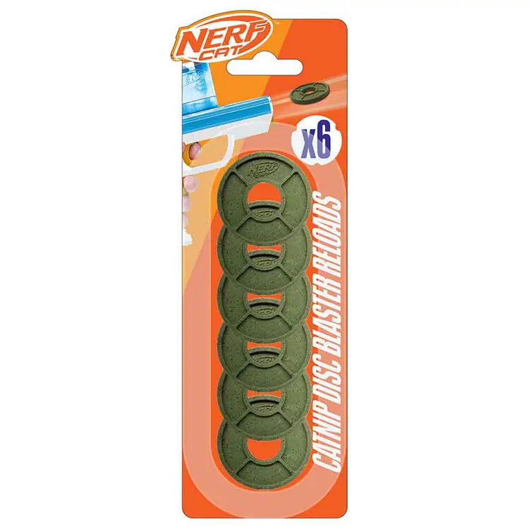 NERF CAT Hračka pro kočky 6 ks pěnových disků s catnipem 3,84 cm