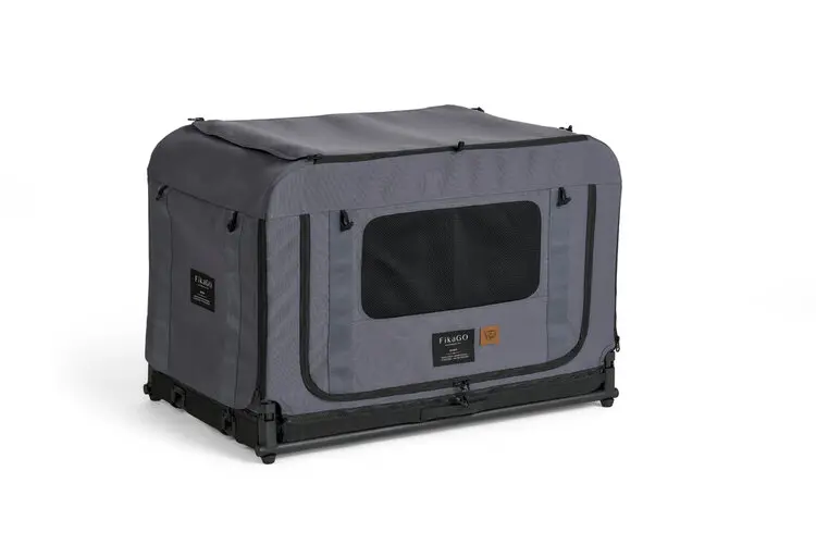 FIKAGO Skládací kennel přepravka Queen M Grey
