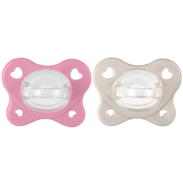 CHICCO Dudlík Physio Dual Soft silikonový dívka 6-16m, 2 ks