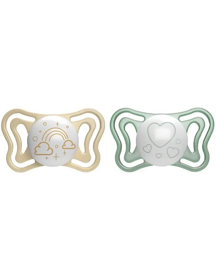 CHICCO Dudlík Physio Light silikonový noční 2-6m, 2ks
