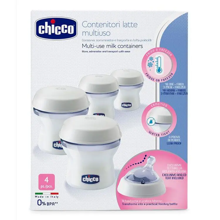 CHICCO VIA zásobníky na mateřské mléko Natural Feeling, 4ks