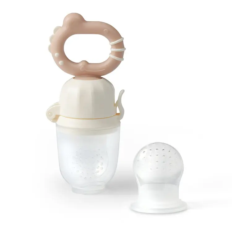 BABYONO Kousátko na podávání jídla Dino béžová 6m+
