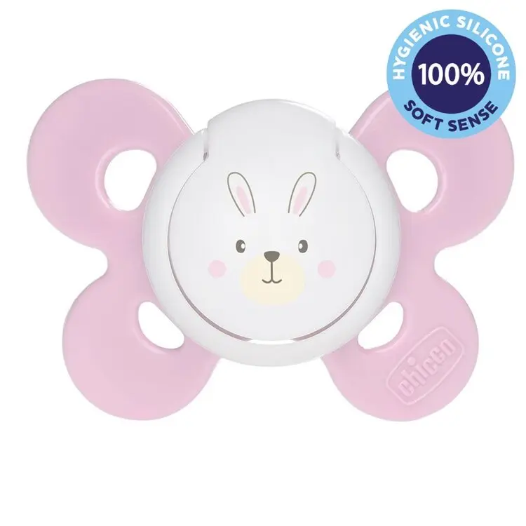 CHICCO Dudlík Physio Comfort silikonový 2-6m dívka - zajíček 1 ks