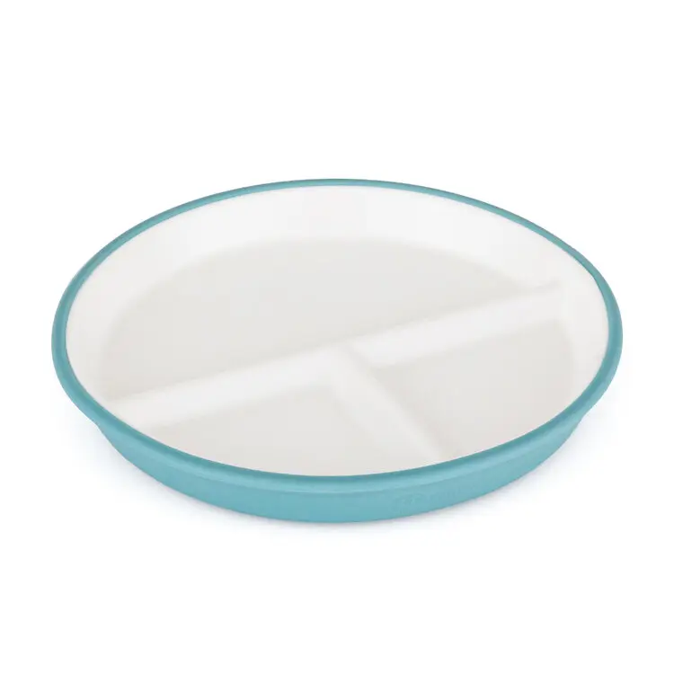 PETITE&MARS Talíř keramický se silikonovým obalem Teal Blue