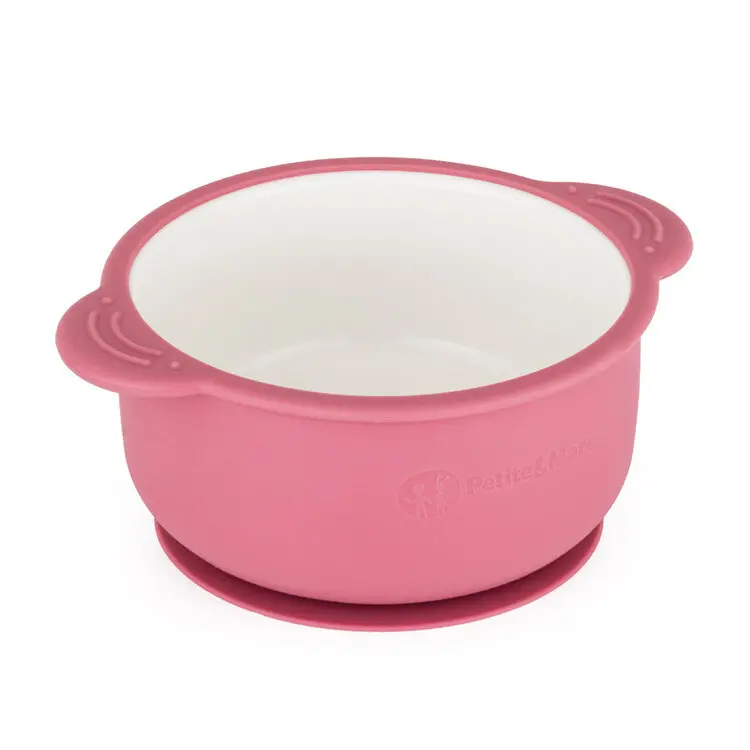 PETITE&MARS Miska keramická se silikonovým obalem Candy Pink