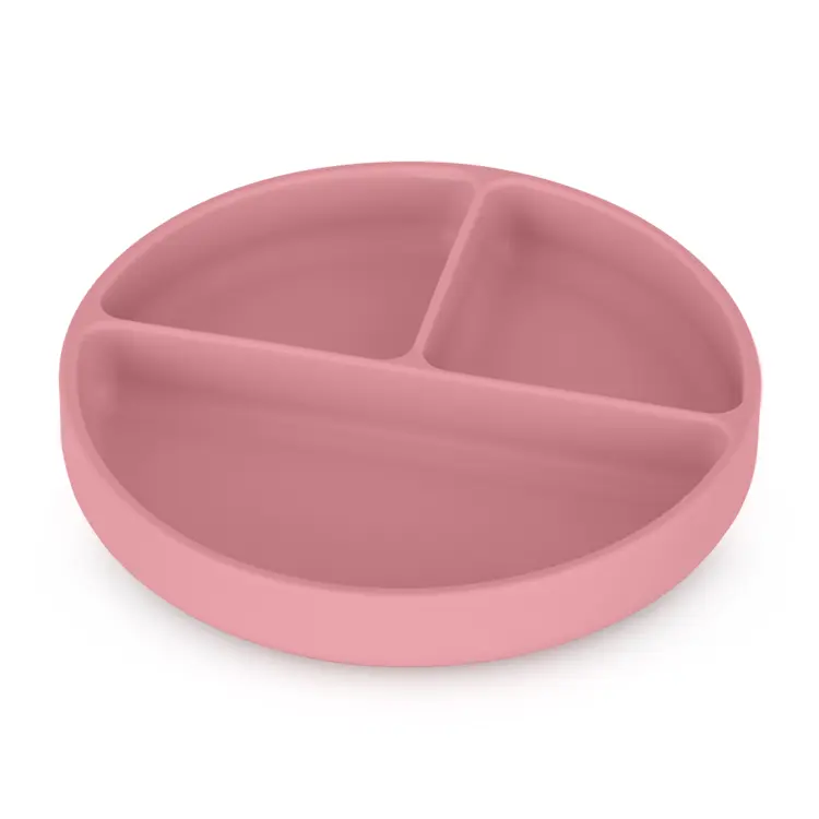 PETITE&MARS Talířek silikonový dělící kulatý Take&Match Dusty Rose 6m+
